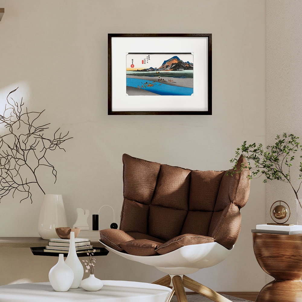 歌川広重「東海道五十三次 小田原 酒匂川」浮世絵木版画｜浮世絵工房