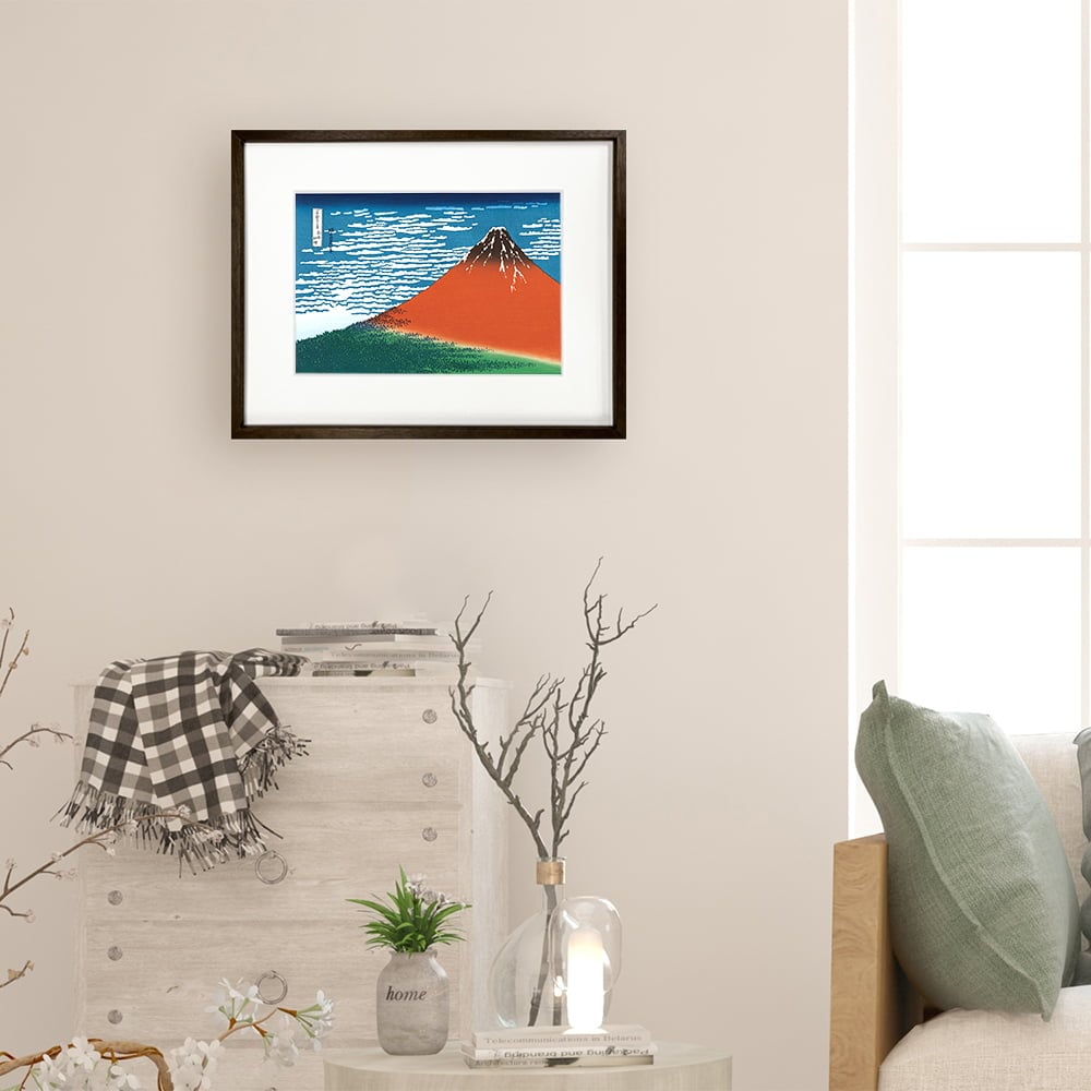 葛飾北斎「富嶽三十六景 凱風快晴」浮世絵木版画｜浮世絵工房