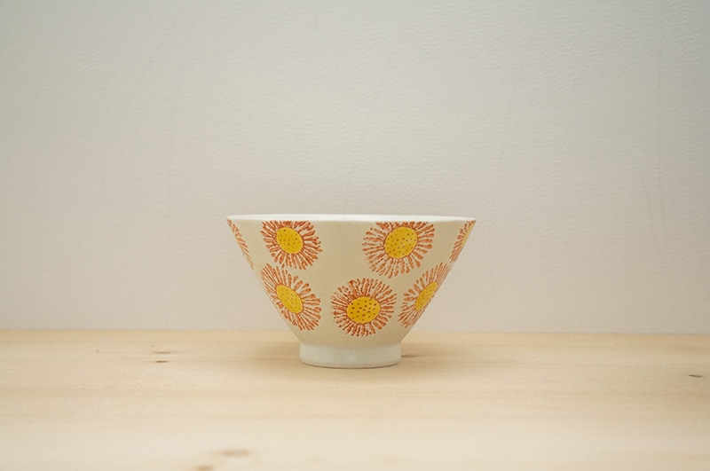 お茶碗 (波佐見焼/撥水花紋/オレンジピンク) | 茶碗 | うつわ market