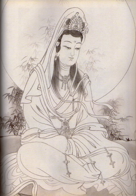 観音妙相 白描百図 中国絵画/观音妙相白描百图 白描民