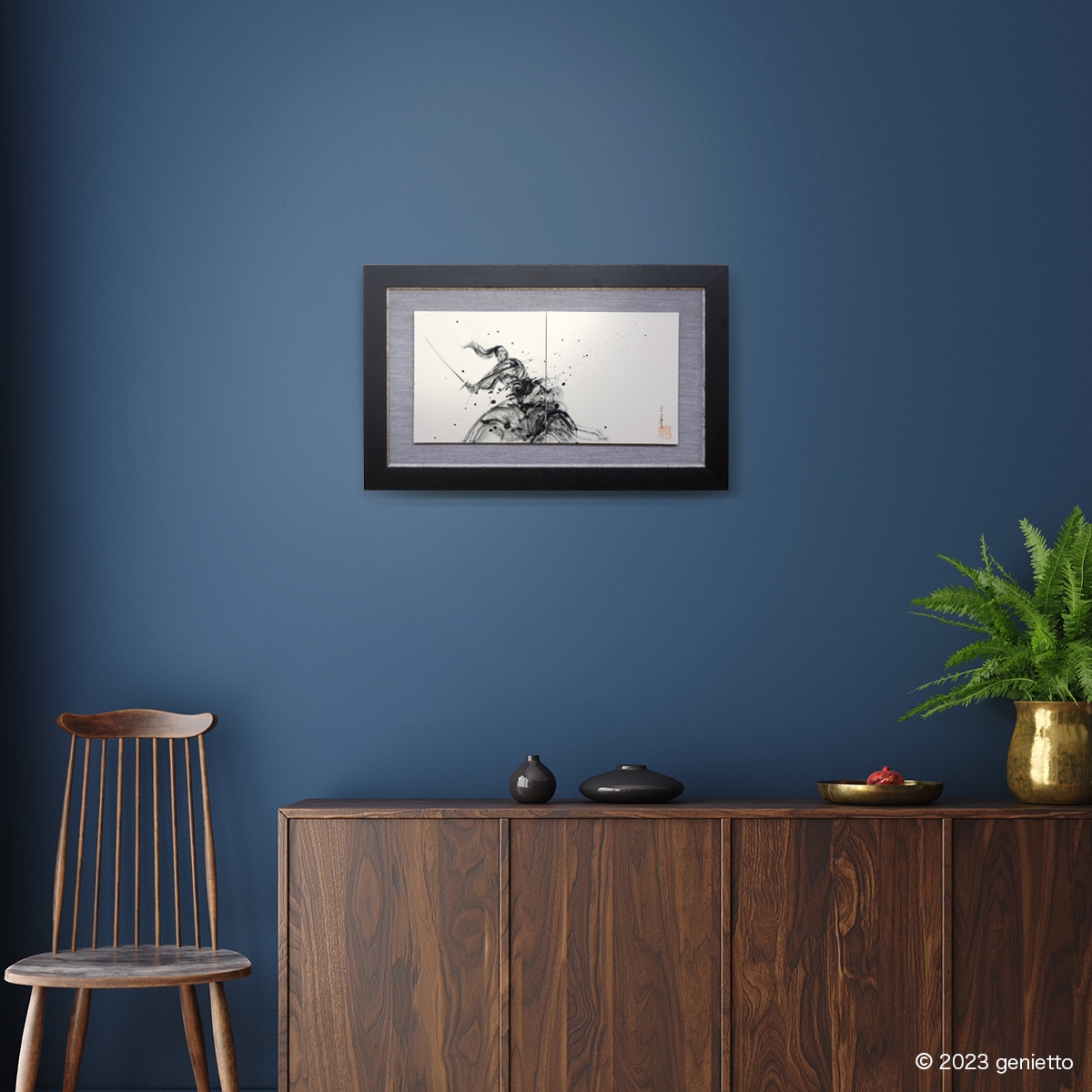 直筆陶墨画「神剣覚醒」 | 墨絵・陶墨画アーティスト 西元祐貴 Yu-ki