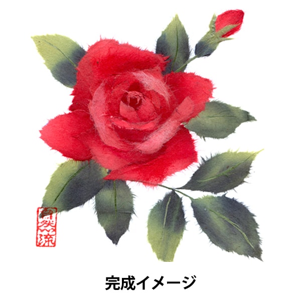 ちぎり絵キット 『和紙ちぎり絵制作セット ミニ色紙サイズ バラ』 手芸