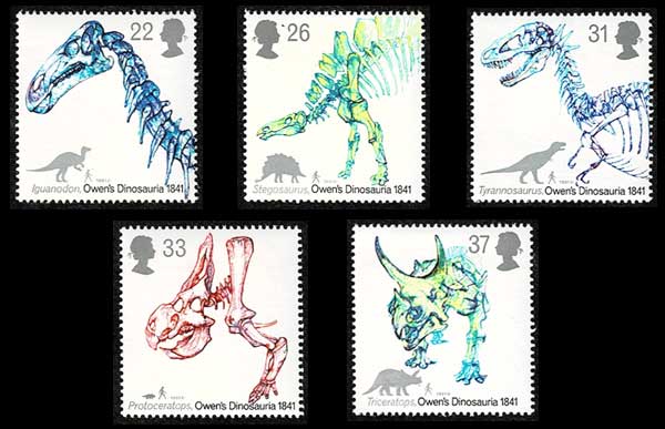 恐竜切手 5種セット イギリス発行 | 切手,ヨーロッパ | 趣味の中古切手