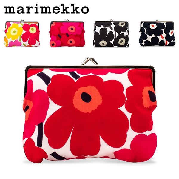 マリメッコ Marimekko がま口 ポーチ 小物入れ ミニ ウニッコ 花柄
