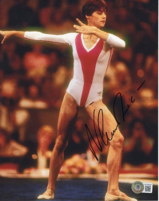ナディア・コマネチ直筆サイン入り写真□1976年モントリオール五輪女子