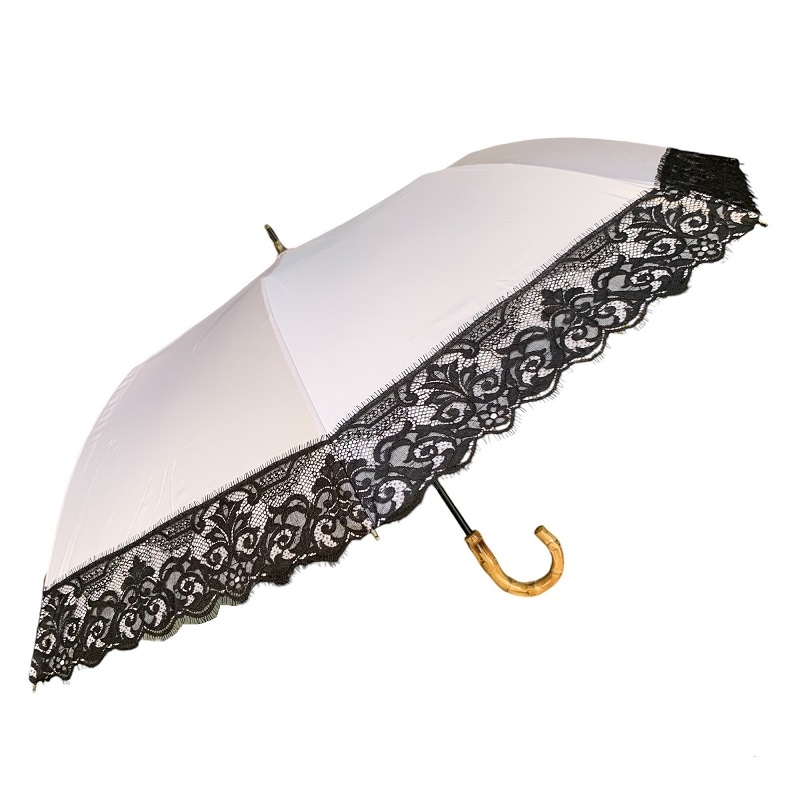 傘・折りたたみ傘・日傘の販売 ショートワイド傘 【高級リバーレース