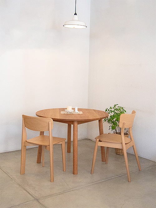 直径105cm チェリー無垢材 円形 ダイニングテーブル｜イデア