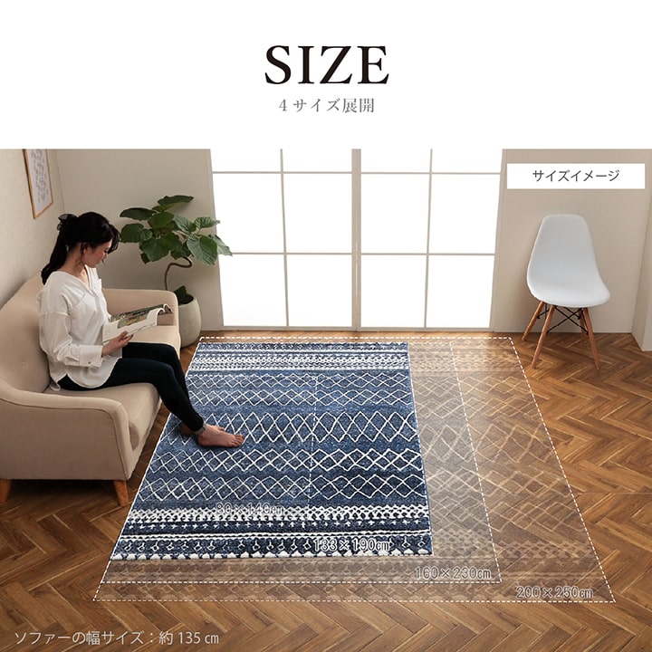 ウィルトンラグ エディア トルコ製 モノトーン カジュアル｜イケヒコ