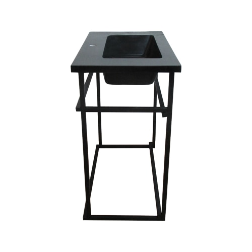 組立式洗面台 アイアン 人工大理石 おしゃれ 黒 ブラック W800×D455