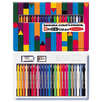 サクラクレパス クーピーペンシル 24色 ＜ソフトケース入り