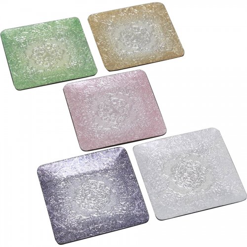 七宝焼き 銘々皿 3.5角 唐草（5点セット） | 食器 | 伝統工芸品・和風