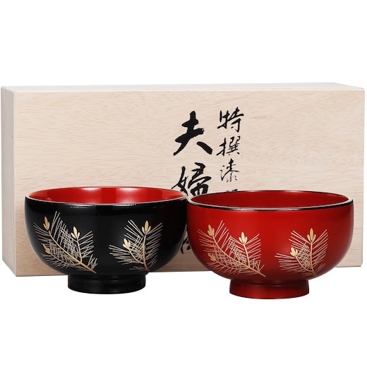 会津漆器 夫婦布袋椀 若松 | 食器 | 伝統工芸品・和風記念品 通販