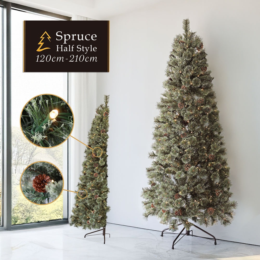 簡単組立式】Spruce Half(スプルース ハーフ) クリスマスツリー ツリー