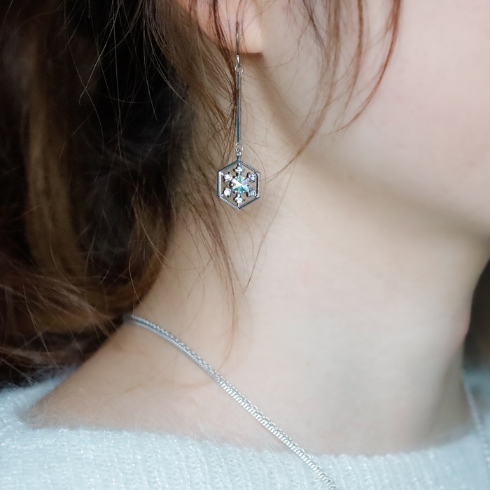 雪の結晶 ピアス(ギフトボックス別売) | 北一硝子 まごころお届け便