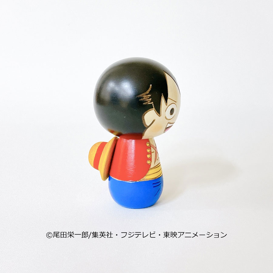 ワンピースこけし [ルフィ] by 卯三郎こけし | 日本のキャラクター