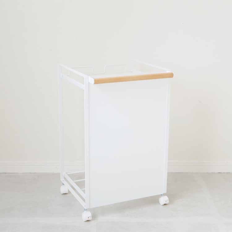 目隠し分別ダストワゴン 【トスカ】2分別／ホワイト｜キッチン用品