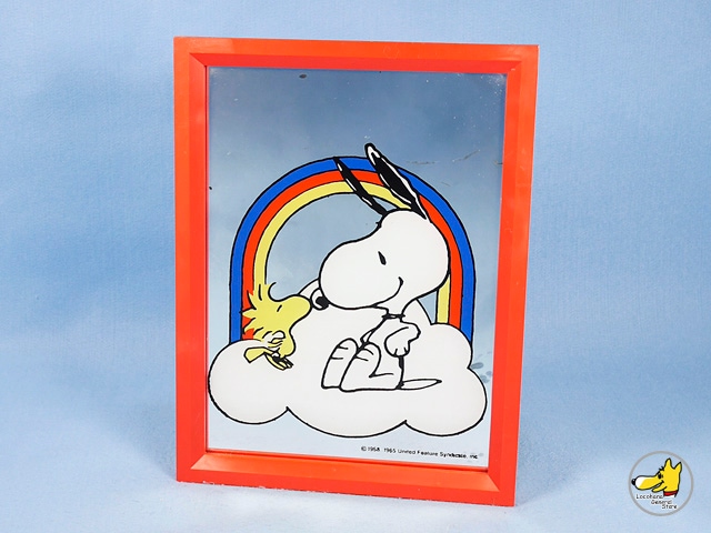 ビンテージ '70～'80s スヌーピー Mirror Picture 鏡 レインボー