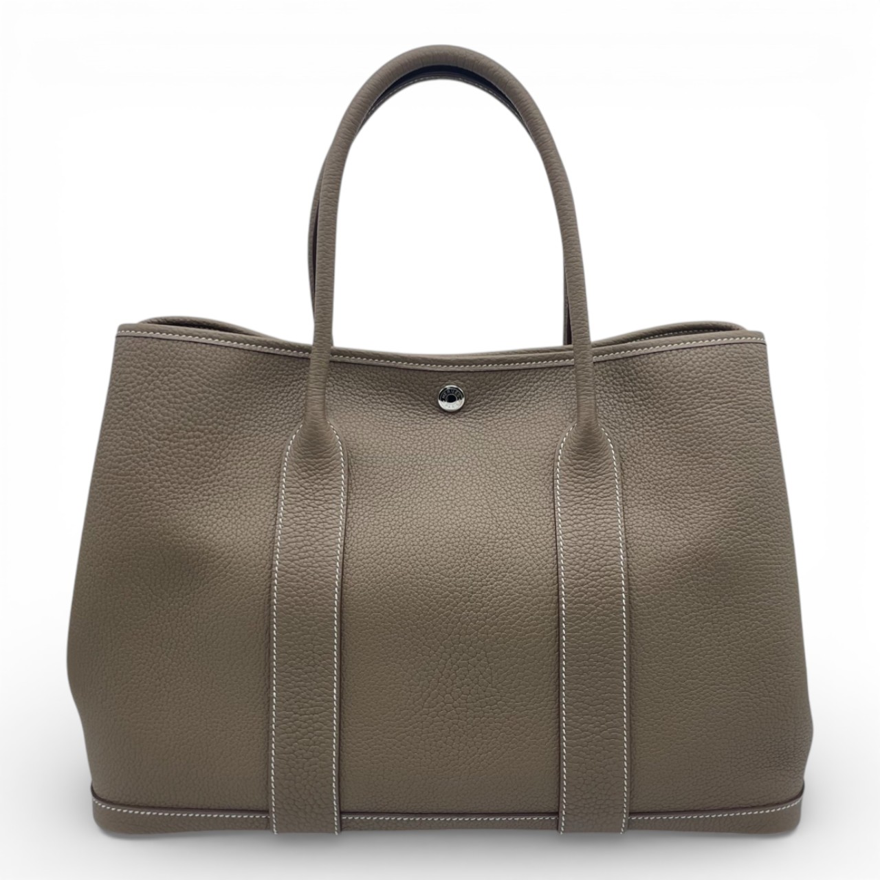 エルメス ガーデンパーティー PM エトゥープ ネゴンダ シルバー金具 Z