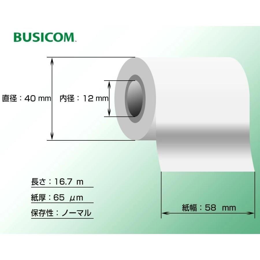 紙幅58mm×外径40mm×内径12mm モバイルプリンタ・クレジット決済端末
