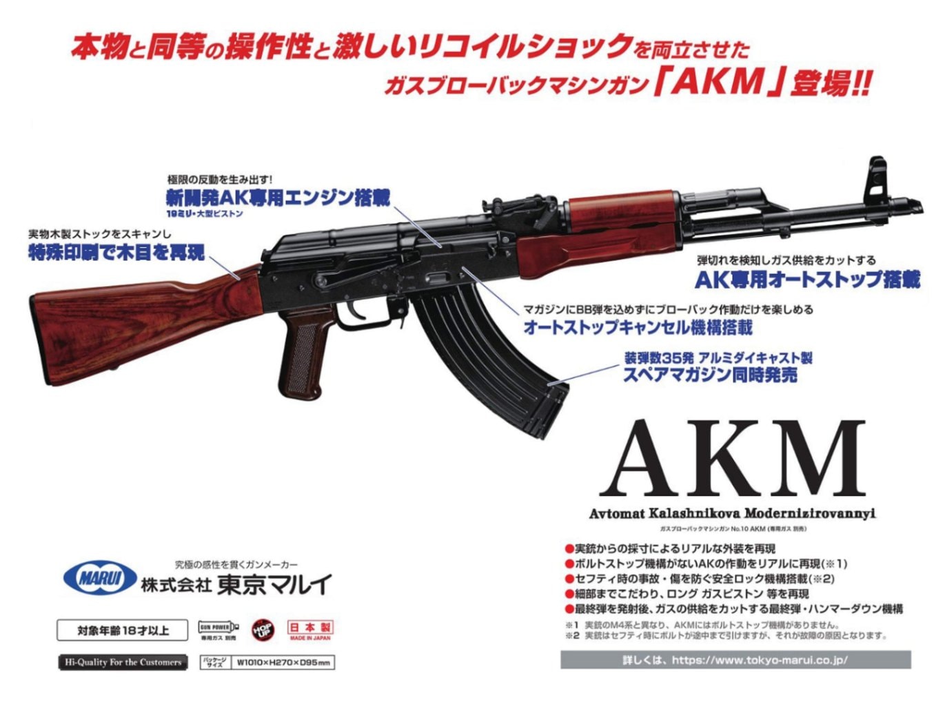 東京マルイ AKM ガスブローバック エアガン 東京マルイ【AKM】7/15発売ガスブローバックレビュー！【あたりすぎて