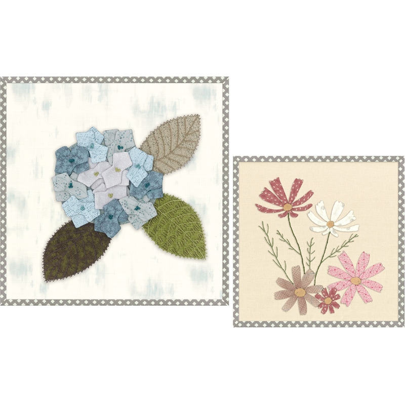 ミニタペストリー あじさい コスモス | パッチワークキット,パッチ