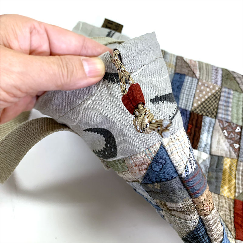 三角四角つなぎとワニのバッグ（作り方なし）スリーパッチでできる