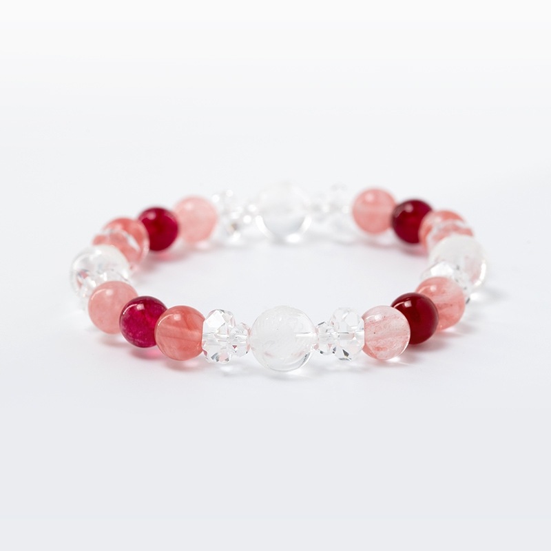 開運・風水四神獣【チェリークォーツ&ローズジェイド】】 レディース