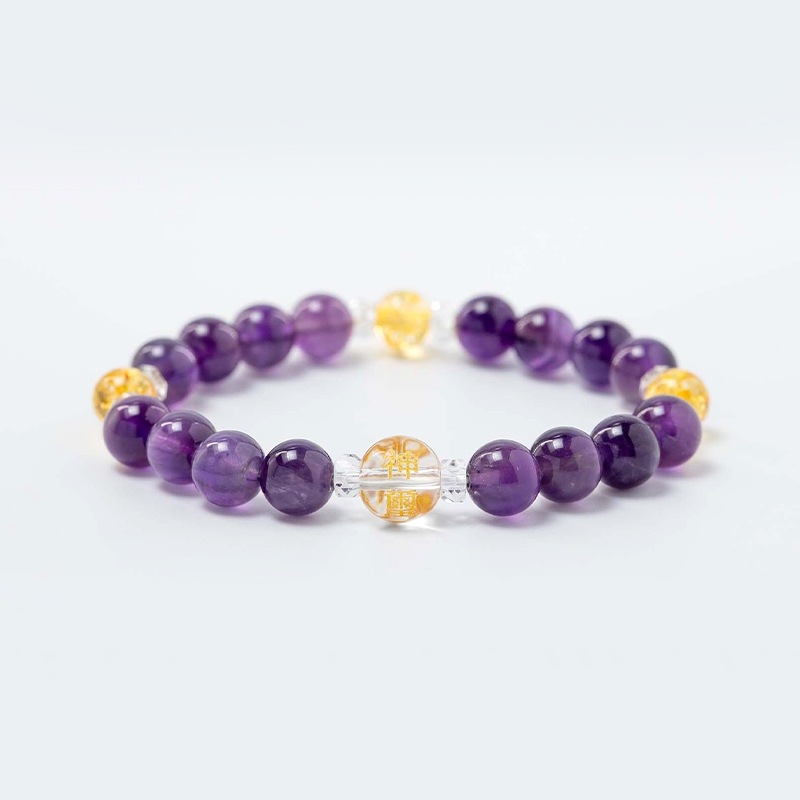幸運体質になる！アメジスト＆シトリン パワーストーンブレスレット