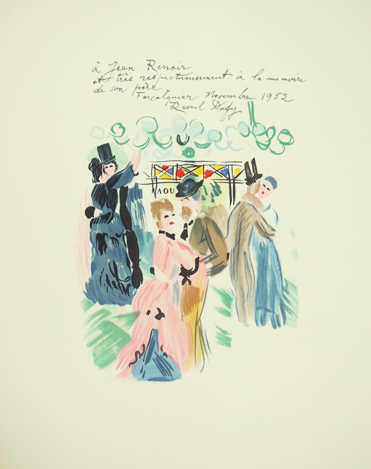 RRラウル デュフィの「画家への手紙」リトグラフ 「ルノワールに捧ぐ