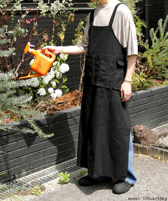 カフェエプロン エプロン メンズ ロング 綿100 送料無料・再入荷