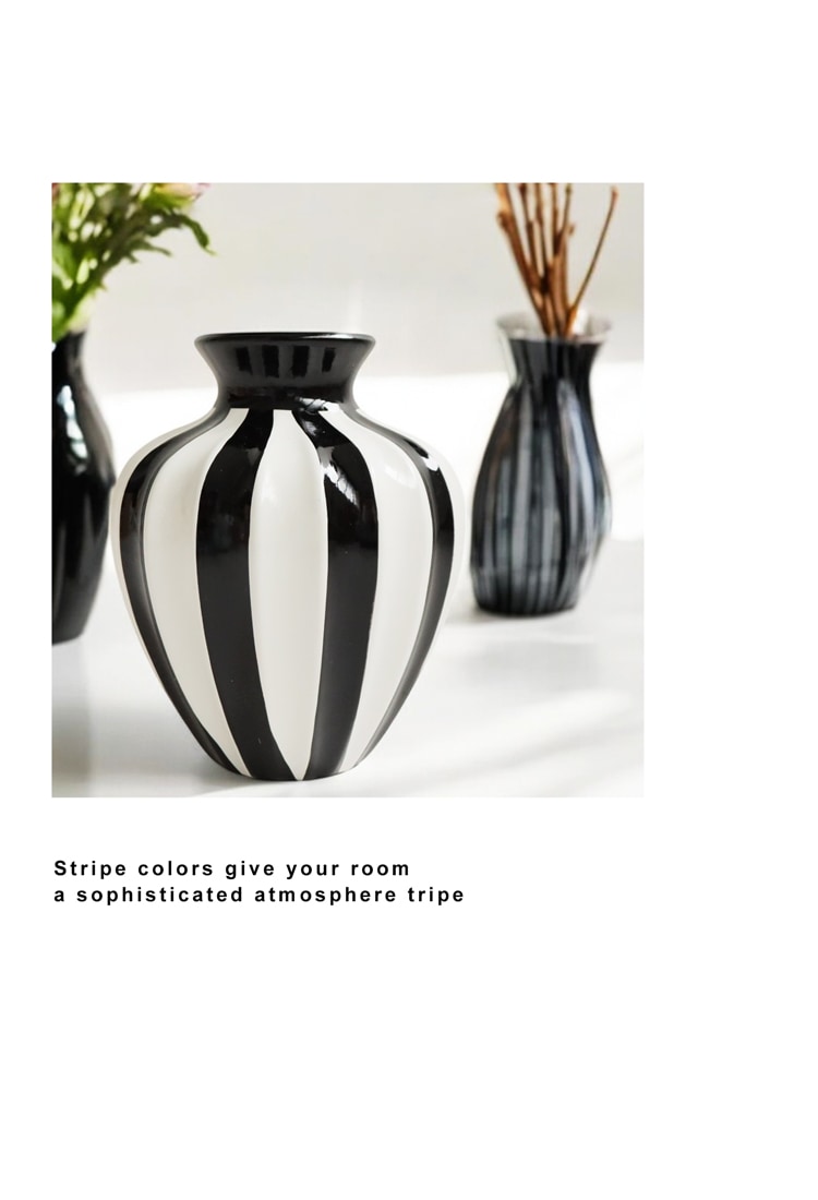 ストライプ柄 花瓶 Sサイズ Ssize インテリア 送料無料・メール便不可