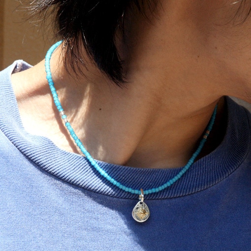 極小ライトブルービーズネックレス 42cm(販売終了) | すべての商品