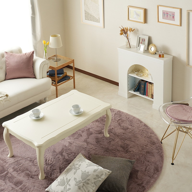 マントルピース ホワイト 可動棚付き 71×20×70cm｜ベッド・マットレス