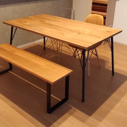 ダイニングテーブル テーブル 机 無垢 無垢材 オーク無垢材 天然