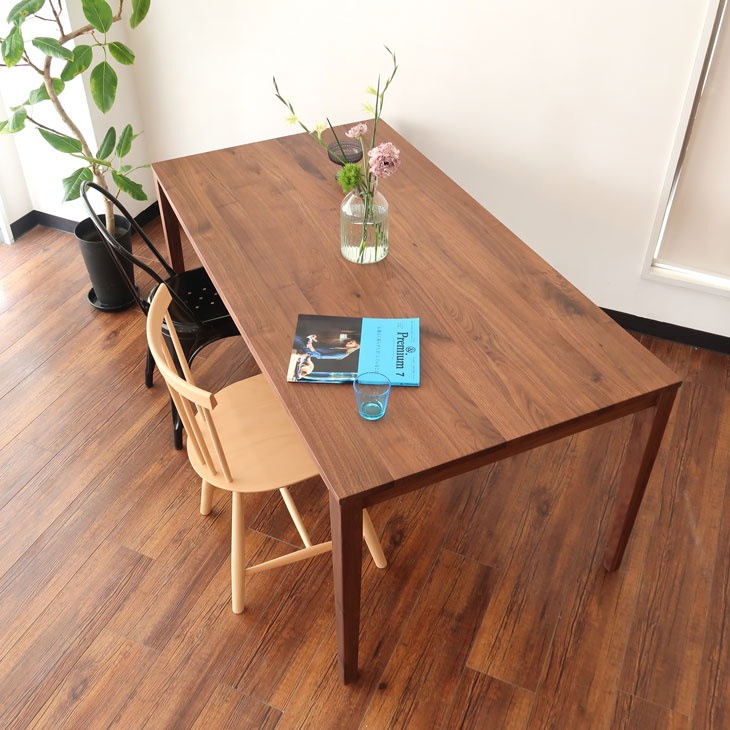 幅160cm×奥行85cm ダイニングテーブル 無垢材 ウォールナット