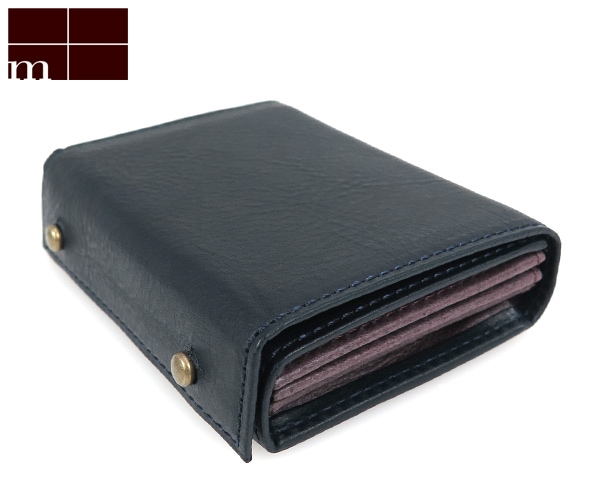 エムピウ m+ ミッレフォッリエ 2P25 ミニ財布 （カラー：ネイビー