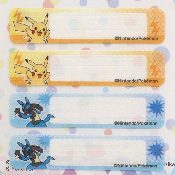 ポケモン PKLC ピカチュウ ルカリオ ネームラベル 4枚入 PKN003 | 手芸