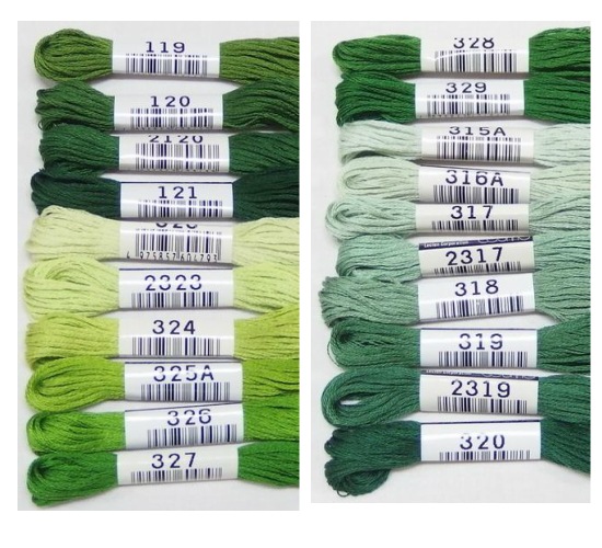 コスモ25番刺繍糸【緑系】（No.2） | 手芸センタードリーム公式通販サイト