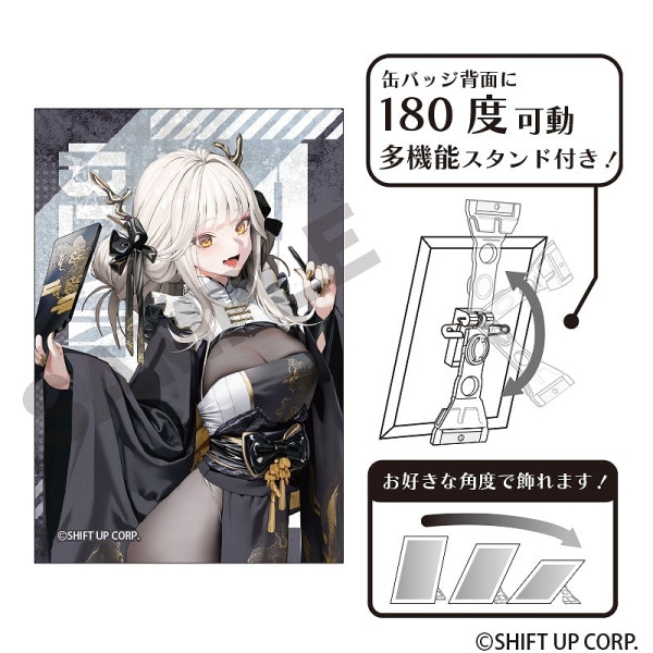 勝利の女神:NIKKE アート缶バッジ＿紅蓮:ブラックシャドウ/ロンギング