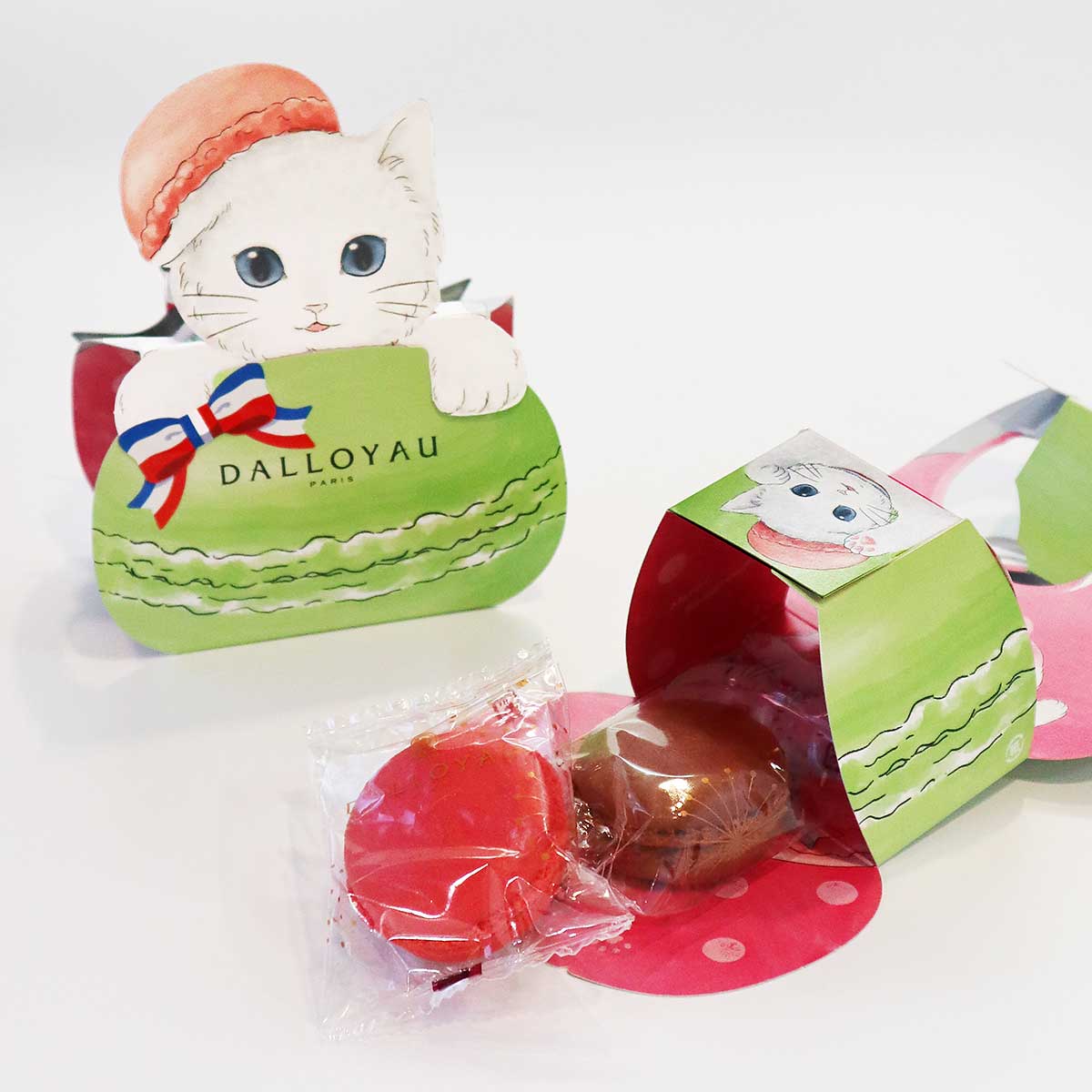猫型ニャカロン グリーン | ジョセフィーニャ - ダロワイヨ公式