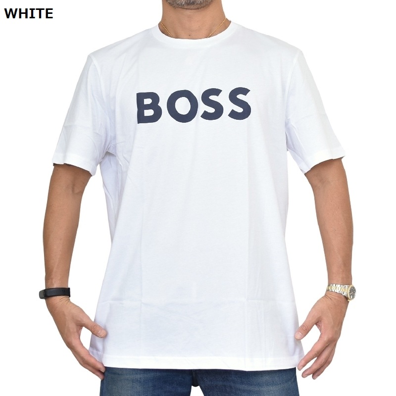 大きいサイズ メンズ BOSS ボス クルーネック 半袖Tシャツ フロント