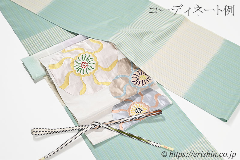 洛風林 九寸織名古屋帯（花の宴/白百合色）洛風林『着物・呉服えり新』