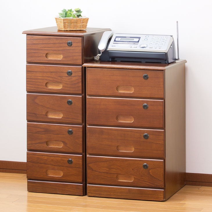 天然木全段鍵付きシークレットチェスト 4段｜ファミリー・ライフ公式通販