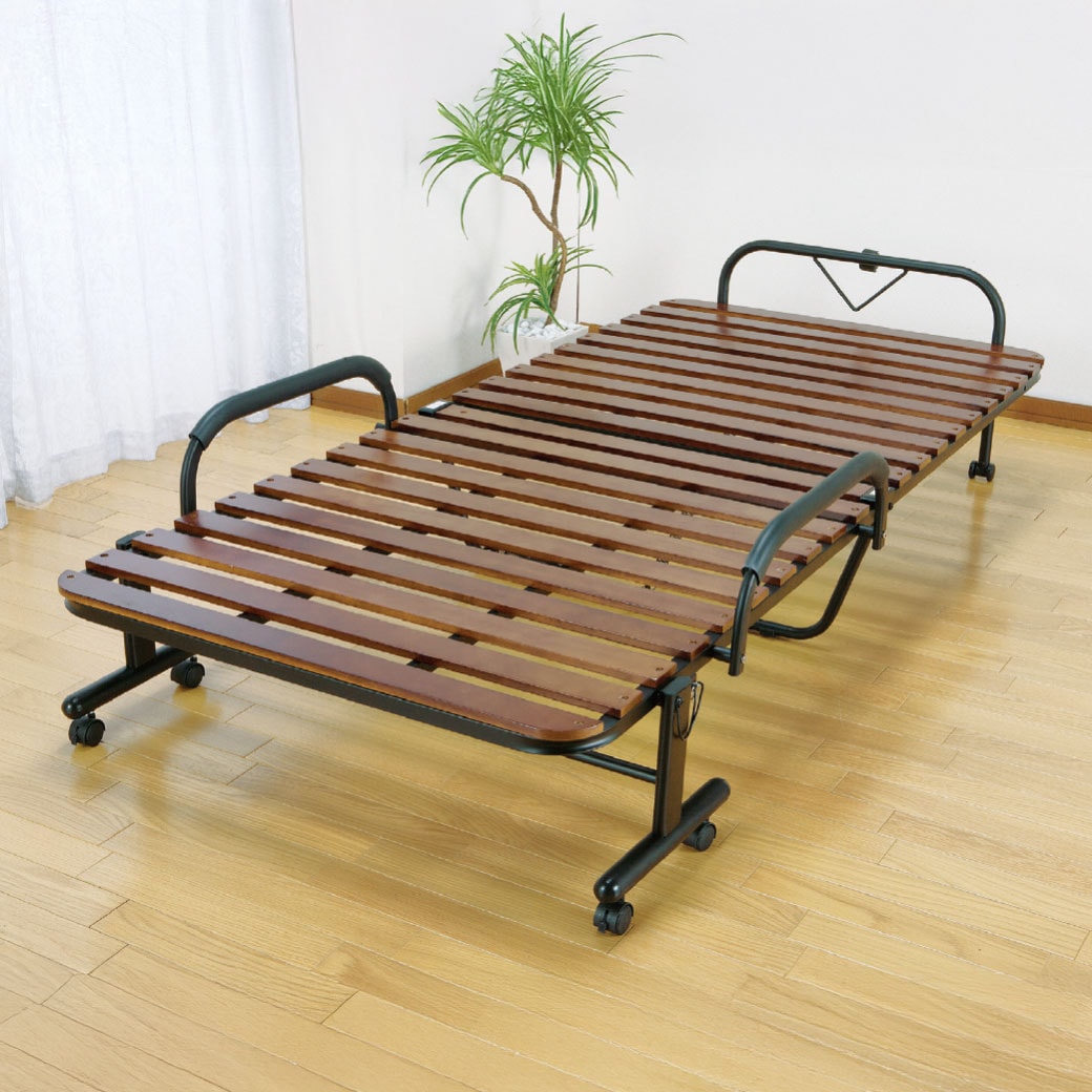 天然木すのこ折りたたみベッド セミダブル｜ファミリー・ライフ公式通販