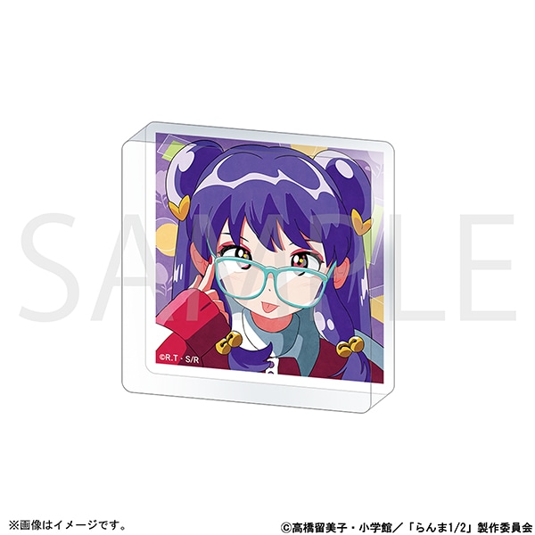 らんま1/2 ミニアクリルブロック／シャンプー ジャケット風イラスト