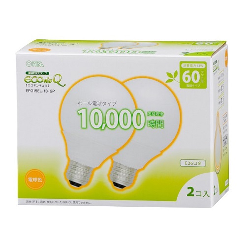 EFSP12EL（04-0673）省エネボールSP形 60W型 電球色【蛍光灯・電球