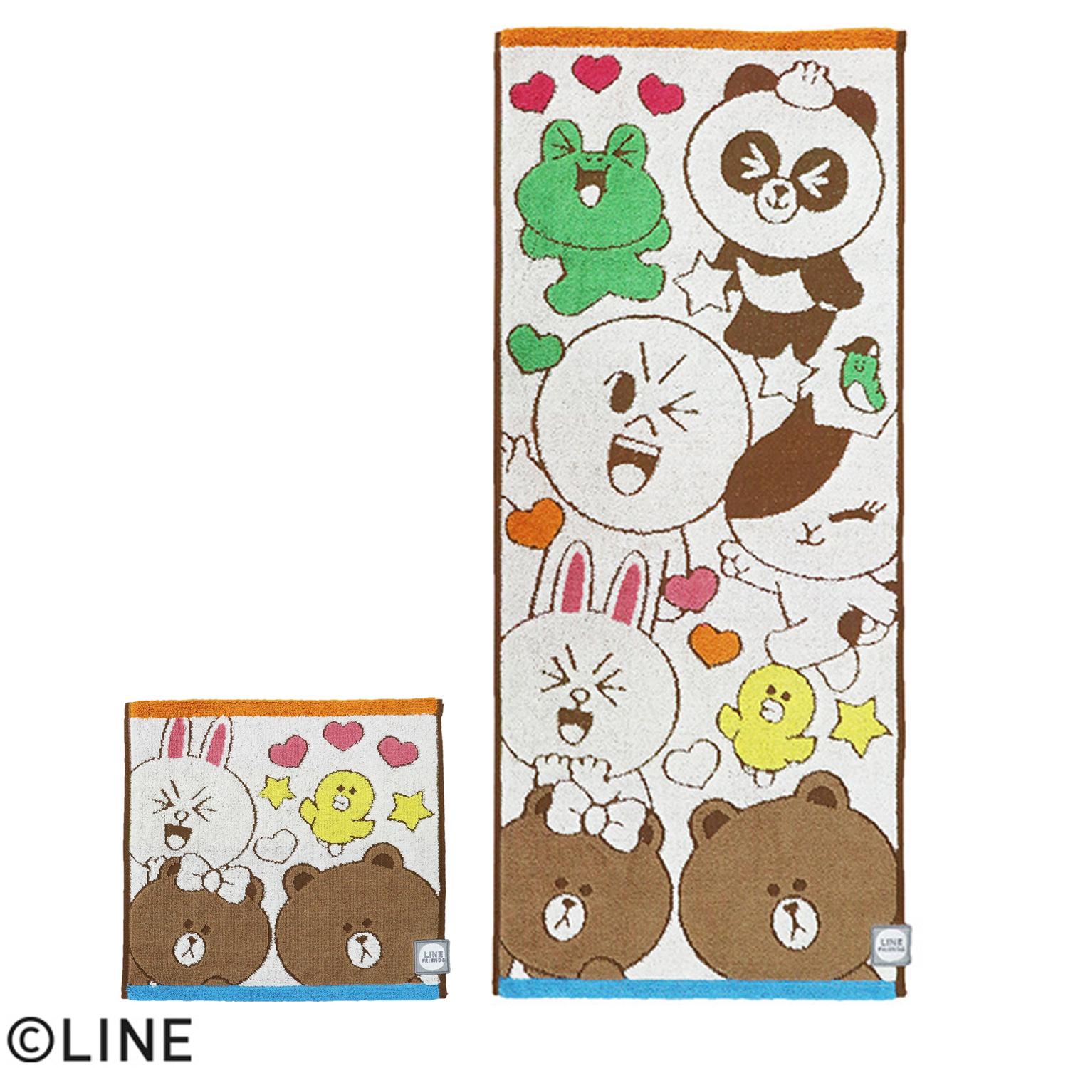 LINE FRIENDS ハッピーラインフレンズ キャリー/フェイスタオル