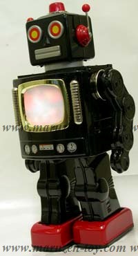 丸善商店 （メタルハウス）日本製ブリキ商品 No.9 TVロボット（黒