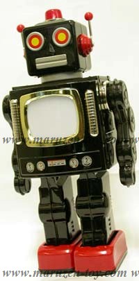 丸善商店 （メタルハウス）日本製ブリキ商品 No.9 TVロボット（黒