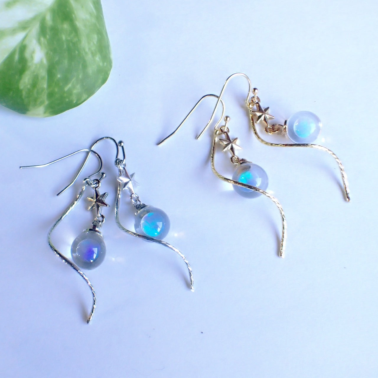 地球 -Star Blue- / オパールピアスorイヤリング / スパイラル ‐星